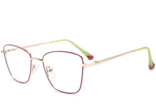 Lunettes papillon en métal vert #BS2425-0009
