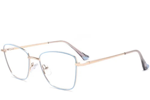 Lunettes papillon en métal bleu #BS2425-0012