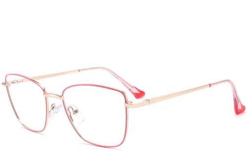 Lunettes papillon en métal rose #BS2425-0013