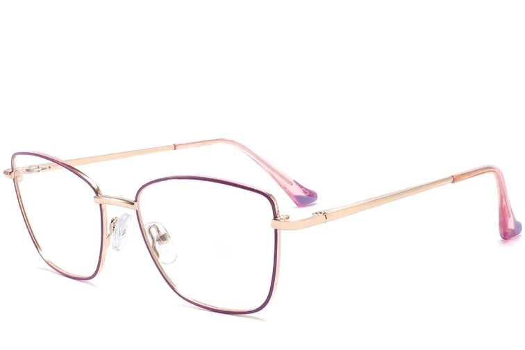 Gafas de metal morado con forma de mariposa #BS2425-0014