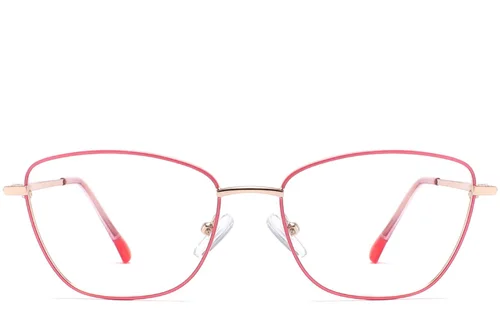 Lunettes papillon en métal rose #BS2425-0019