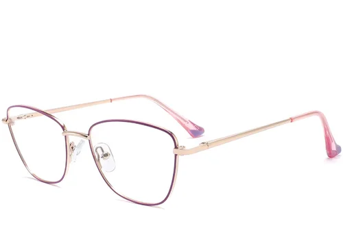 Lunettes papillon en métal violet #BS2425-0020