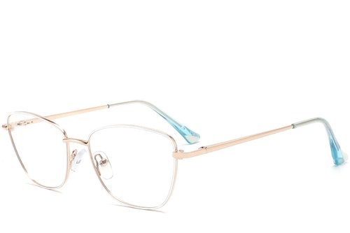 Lunettes papillon en métal blanc #BS2425-0022