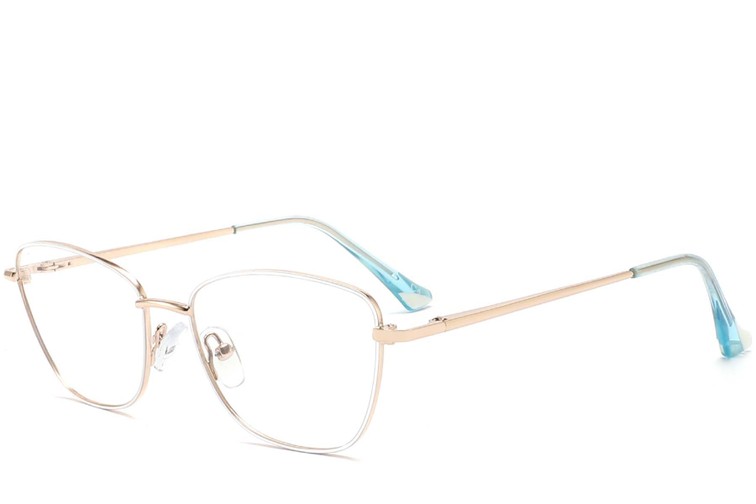 Gafas de metal blanco con forma de mariposa #BS2425-0022