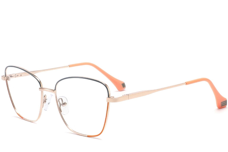 Butterfly Orange Metal Glasses #BS2425-0028