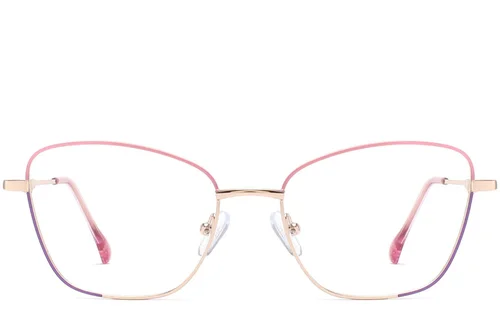 Lunettes papillon en métal rose #BS2425-0029