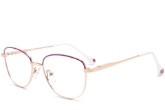 Butterfly White Metal Glasses #BS2425-0032