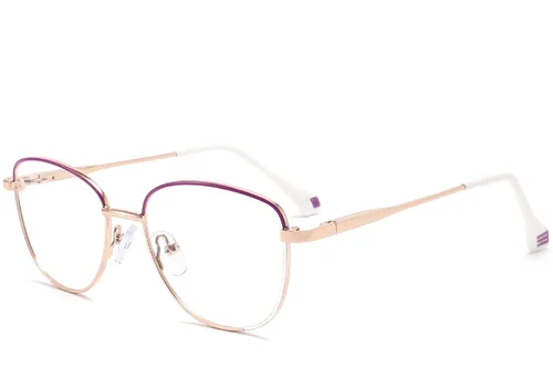 Lunettes papillon en métal blanc #BS2425-0032