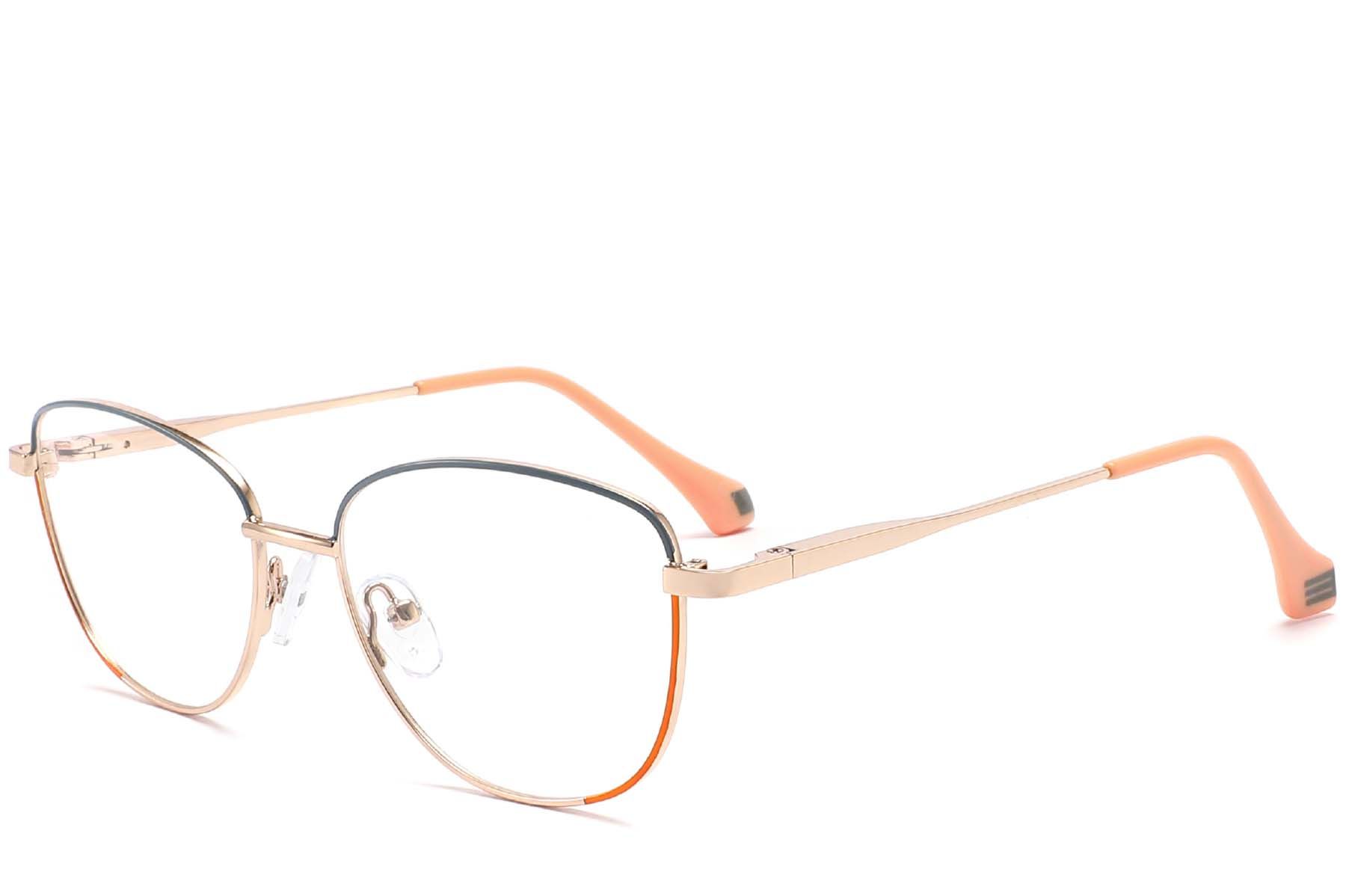 Gafas de metal naranja mariposa #BS2425-0035