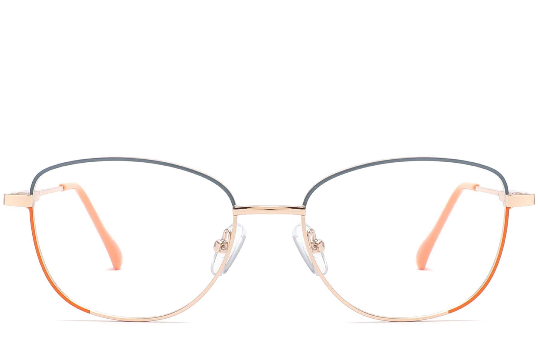 Gafas de metal naranja mariposa #BS2425-0035