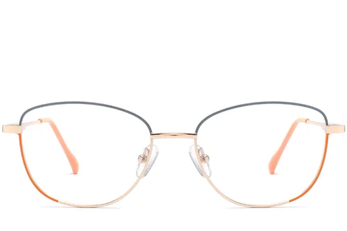 Lunettes papillon en métal orange #BS2425-0035
