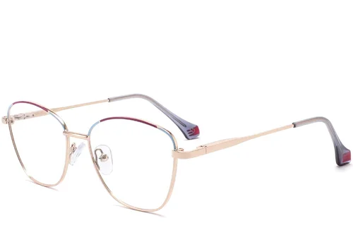 Lunettes papillon violettes en métal #BS2425-0040