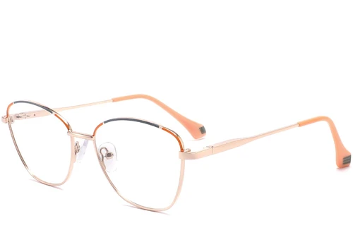 Lunettes papillon en métal orange #BS2425-0041