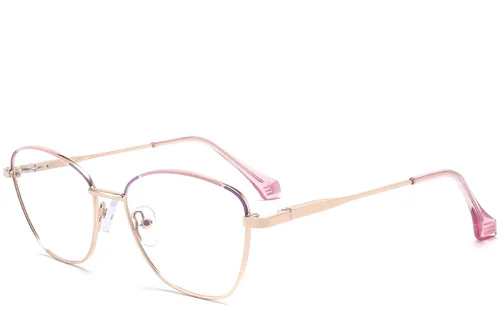 Lunettes papillon en métal rose #BS2425-0042