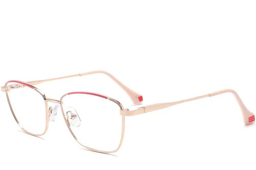 Lunettes papillon en métal rouge #BS2425-0045