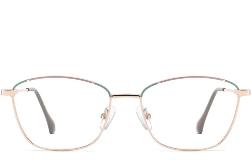 Lunettes papillon en métal vert #BS2425-0048