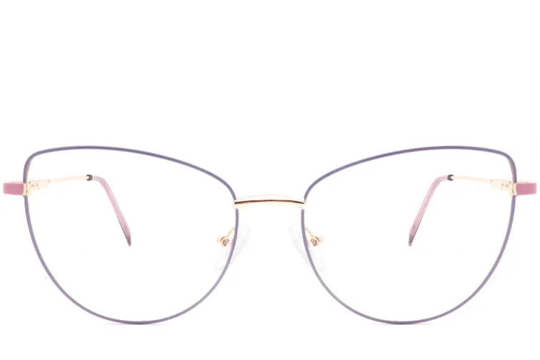 Gafas de metal morado con forma de mariposa #BS2425-0049