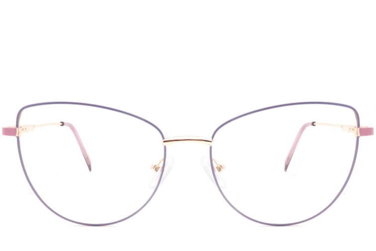 Gafas de metal morado con forma de mariposa #BS2425-0049
