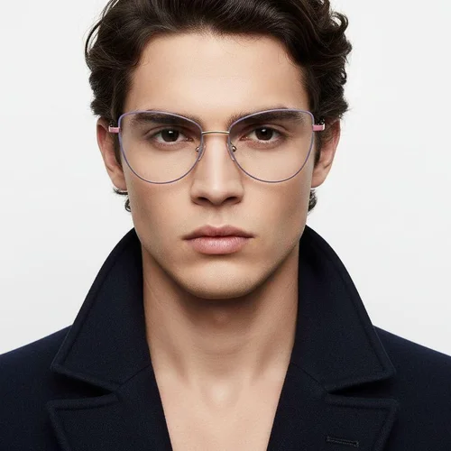 Lunettes papillon violettes en métal #BS2425-0049