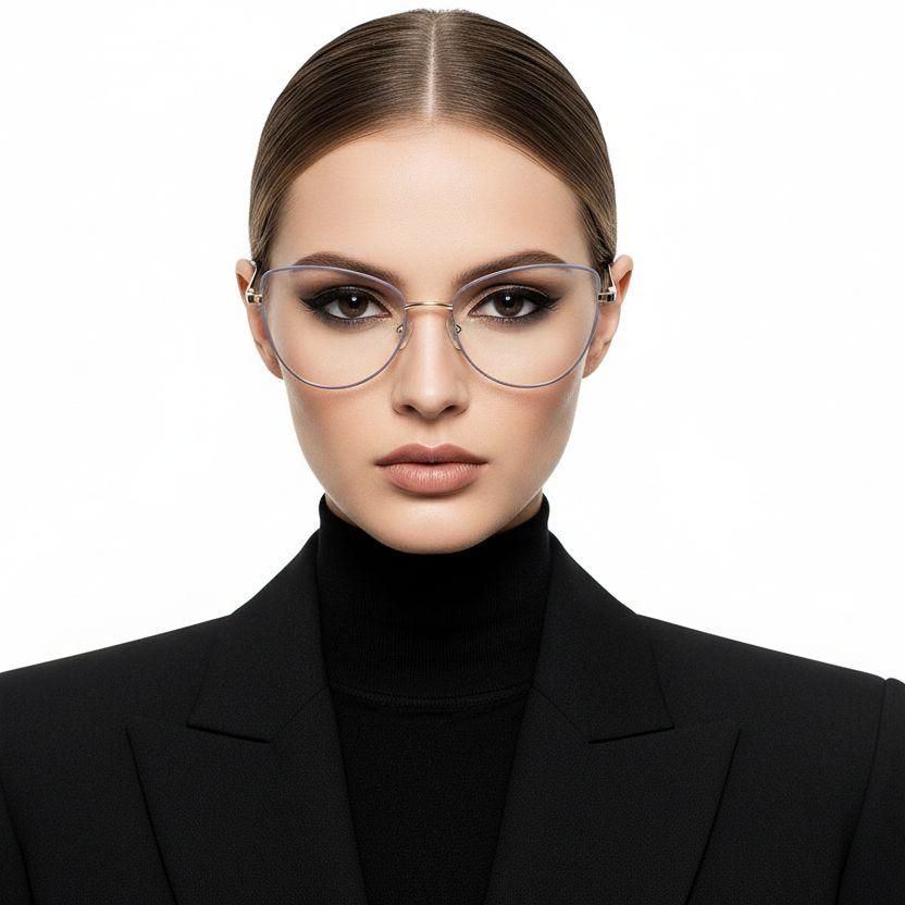 Schmetterling Lila Metallbrille #BS2425-0049