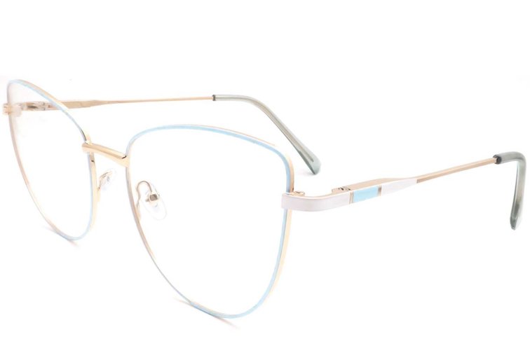 Gafas de metal azul mariposa #BS2425-0052