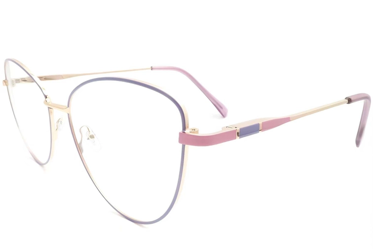 Gafas de metal morado con forma de mariposa #BS2425-0055
