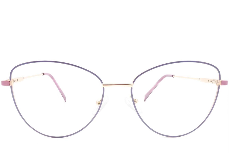Gafas de metal morado con forma de mariposa #BS2425-0055