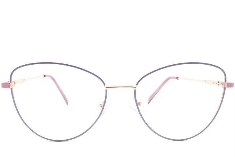 Gafas de metal morado con forma de mariposa #BS2425-0055