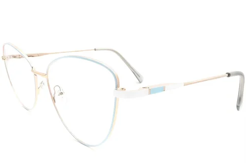 Lunettes papillon en métal bleu #BS2425-0058