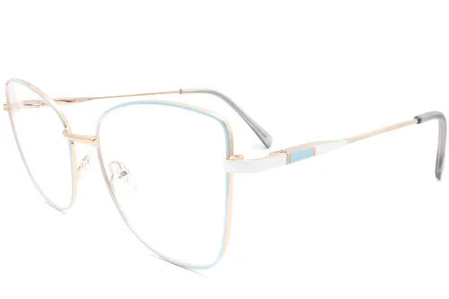 Lunettes papillon en métal bleu #BS2425-0068