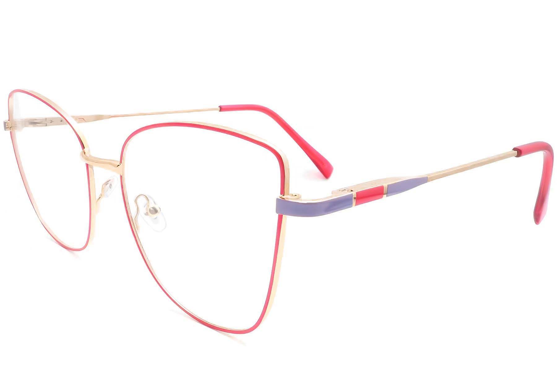 Gafas de metal rojo con forma de mariposa #BS2425-0069