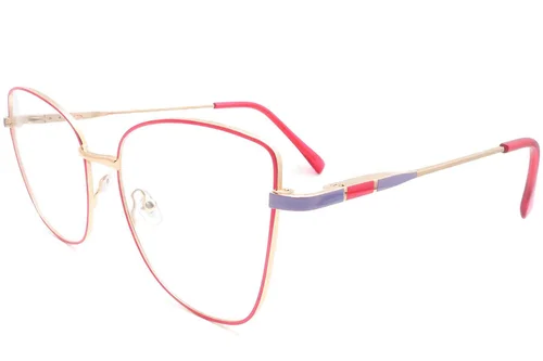 Lunettes papillon en métal rouge #BS2425-0069