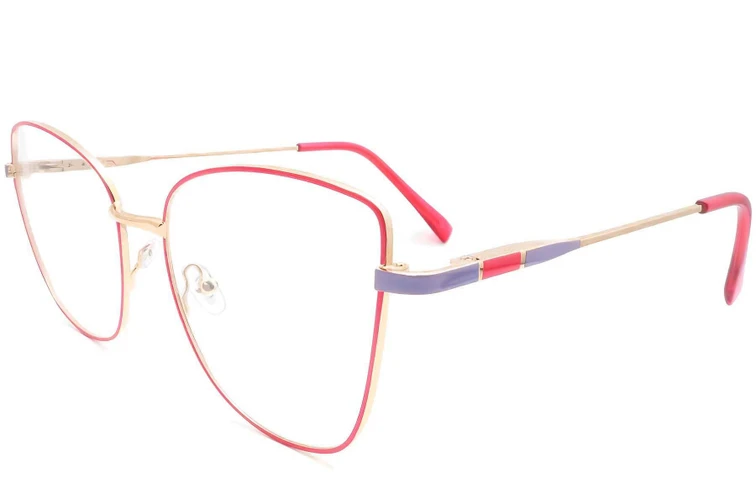 Occhiali a farfalla in metallo rosso #BS2425-0069