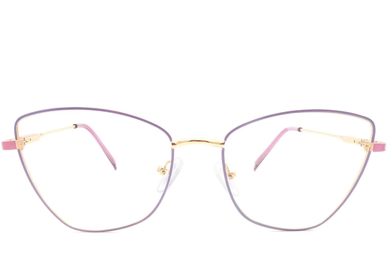 Gafas de metal morado con forma de mariposa #BS2425-0071
