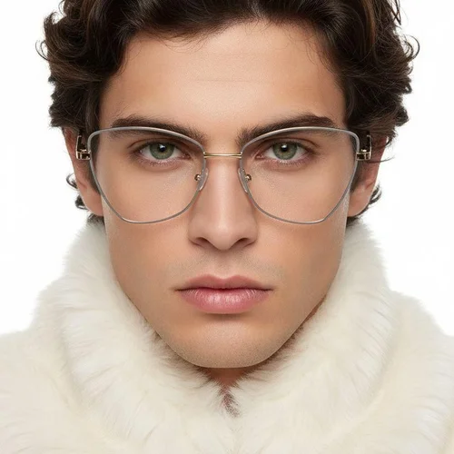 Lunettes papillon en métal violet #BS2425-0071