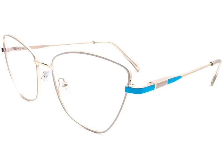 Gafas de metal dorado con forma de mariposa #BS2425-0073