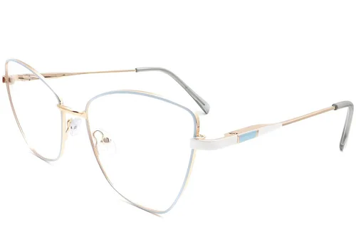 Lunettes papillon en métal bleu #BS2425-0074