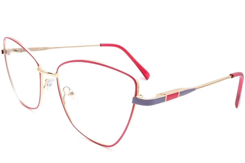 Lunettes papillon en métal rouge #BS2425-0075