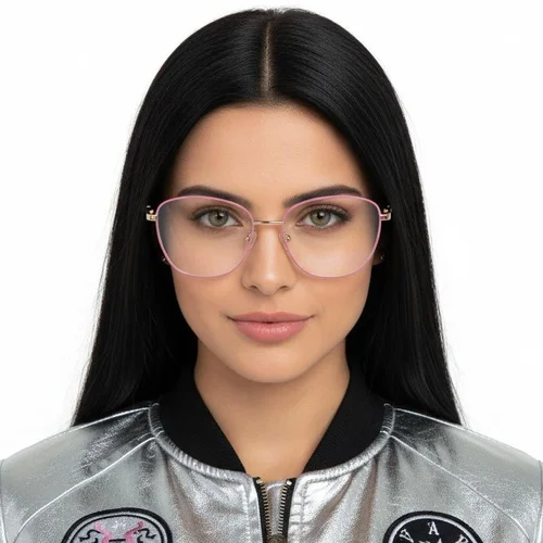 Lunettes papillon en métal rose #BS2425-0077