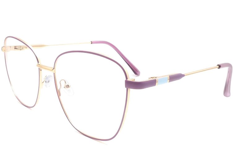 Gafas de metal morado con forma de mariposa #BS2425-0078