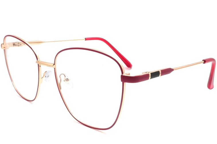 Gafas de metal rojo mariposa #BS2425-0079