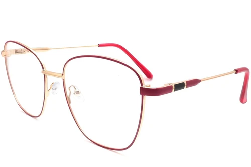 Lunettes papillon en métal rouge #BS2425-0079