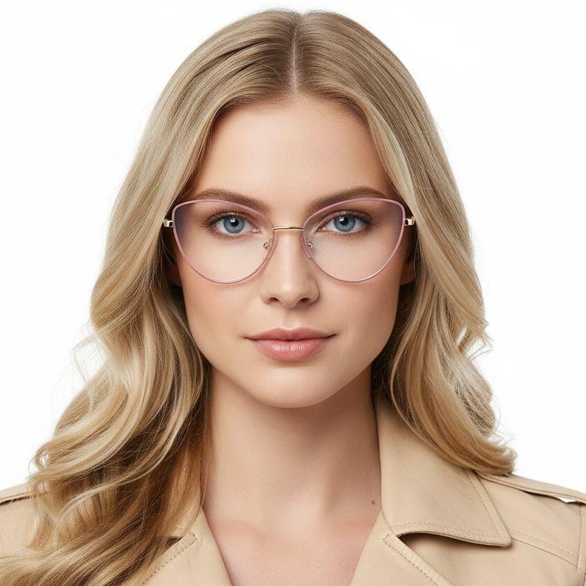 Gafas de metal rosa mariposa #BS2425-0081