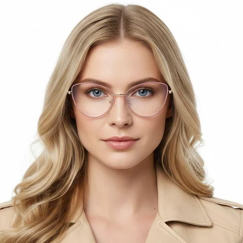 Lunettes papillon en métal rose #BS2425-0081