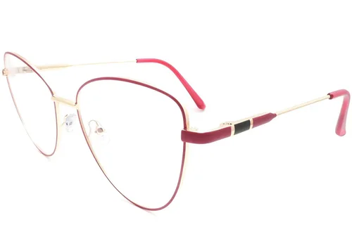 Lunettes papillon en métal rouge #BS2425-0083