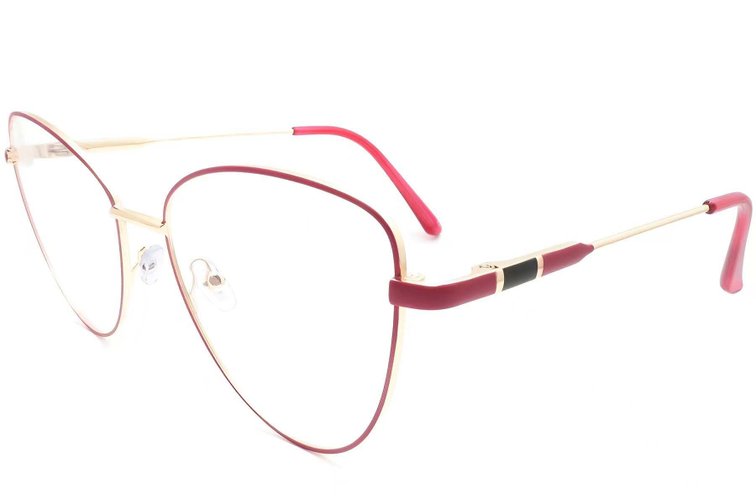 Gafas de metal rojo mariposa #BS2425-0083