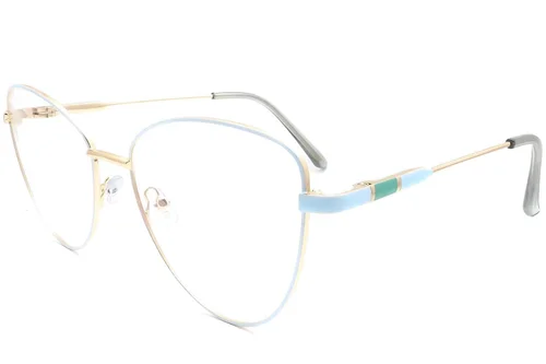 Lunettes papillon en métal bleu #BS2425-0085