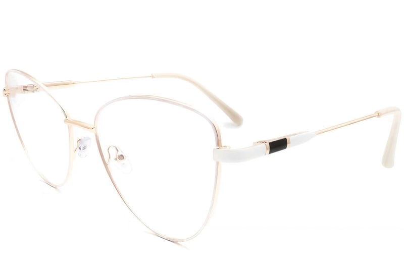 Butterfly White Metal Glasses #BS2425-0086