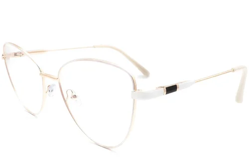 Lunettes papillon en métal blanc #BS2425-0086