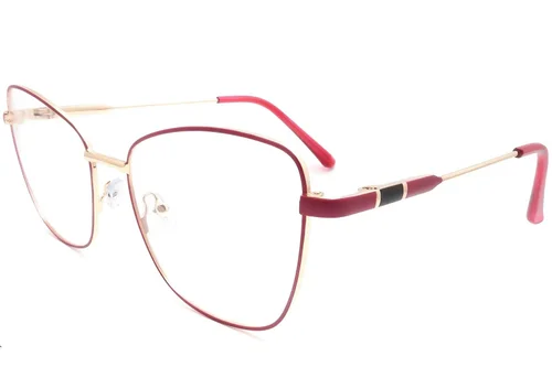 Lunettes papillon en métal rouge #BS2425-0089